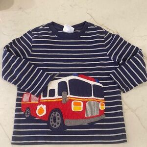 Boys Firetruck Long Sleeve Tee Hanna Andersson
